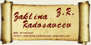 Žaklina Radosavčev vizit kartica